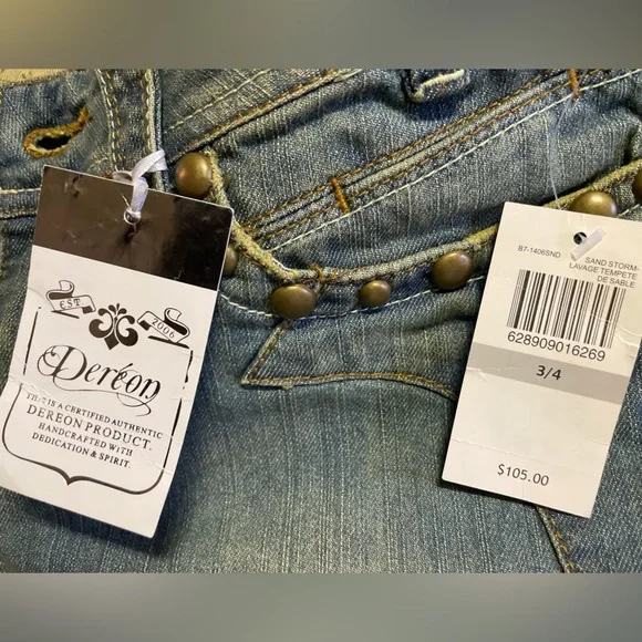 Rare Y2K Deréon Denim Capris - Picture 10 of 10